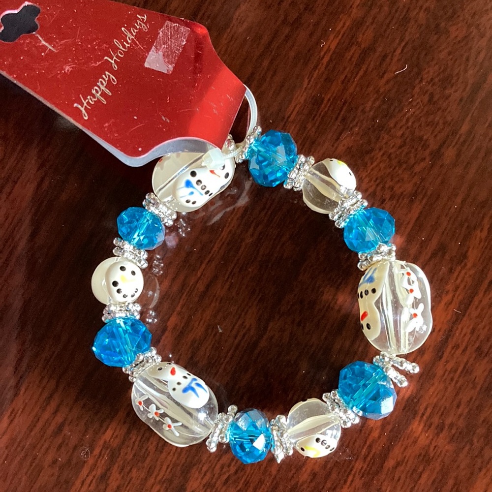 Sears Snowman Stretchy Bracelet